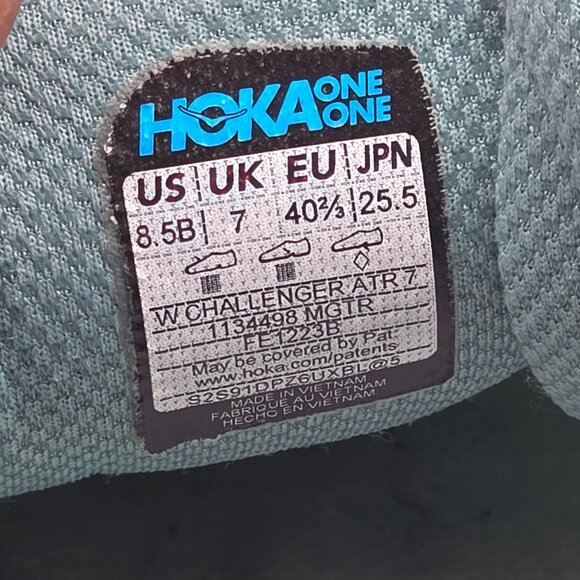 Hoka One One Challenger ATR 7 Womens 8.5B Green Yellow Running Shoes Lightweight - Picture 6 of 13